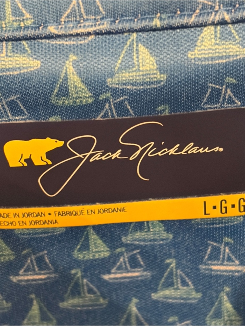 Jack Nicklaus Men’s Golf Polo Shirt – Sailboat Print – Size L - Picture 7 of 7